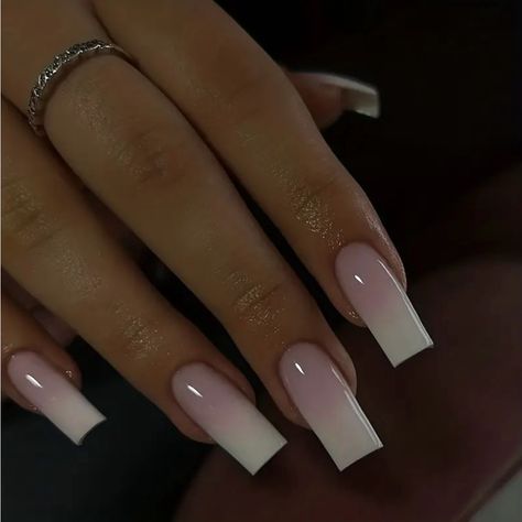 Pink French Manicure, Unghie Sfumate, Ballet Nails, Manikur Kuku, Nagel Tips, Color Nails, Square Acrylic Nails, Manicure Y Pedicure, Nailed It