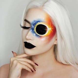 ☀️We love a sister solar eclipse☀️Recreated this iconic look by sister @jamescharles (Update - James liked this and followed me, I’m sister shook!😮)Ps it’s literally so hot right now I’m sweating my wig offProducts used:FACE@kryolanuk @kryolanofficial tv paint sticks in 00 and EF21 @nyxcosmetics @nyxcosmetics_uk highlighter and contour palette @makeuprevolution @adam_minto70 @iheartrevolution c1 concealer EYES@sugarpill love+, buttercupcake, velocity, tako@nyxcosmetics fire palette @ Eclipse Makeup, Abby Roberts, Contour Palette, Eye Concealer, Cosplay Makeup, Solar Eclipse, Nyx Cosmetics, Creative Makeup, Love A