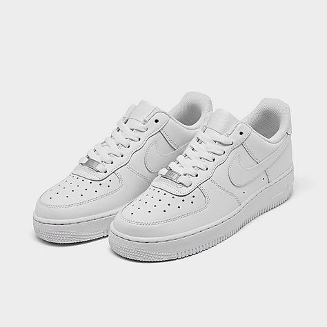 White Nike Shoes, Women's Casual Shoes, Nike Air Force 1 07, Casual Sneakers Women, Nike Air Force 1 Low, Air Force 1 Low, Sportswear Women, Sneaker Collection, Finish Line