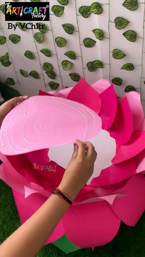 Ganesha Setup! #ganesha #ganeshadecor #lotus #diy #decorideas in 2022 | Paper decorations diy, Diy wall art, Diy creative crafts Ganpati Decoration Theme, Ganesh Chaturthi Decoration, Paper Decorations Diy, Diy Floral Decor, Janmashtami Decoration, Diwali Decorations At Home, Decoration For Ganpati, Diy Diwali Decorations, Ganpati Decoration Design