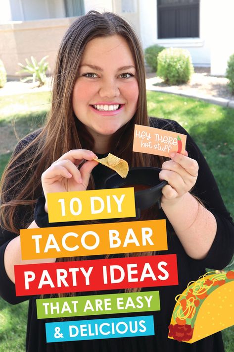 10 DIY Taco Bar Party Ideas for Feeding a Big Group | The Dating Divas How To Set Up Taco Bar For Party, Taco Bar Tailgate Ideas, Mexican Party Food Table Set Up, Taco Bar Grocery List, Taco Bar Pictures, Camping Taco Bar, How To Set Up A Taco Bar, Easy Taco Bar Ideas, Class Reunion Food Ideas