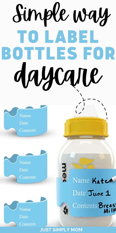 Getting ready to send your baby to daycare? You may be wondering about effective labeling of bottles for daycare- read on for great tips! Infant Bottle Feeding Chart, Bottle Feeding Schedule, Newborn Bottle Feeding Schedule, Labeling Breastmilk Bottles, How Many Bottles Do I Need For Baby, Label Bottles For Daycare, Daycare Bottle Labeling, Daycare Names, Infant Daycare