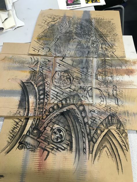 Gcse Architecture Final Piece, Gcse Art Buildings Final Piece, Art Gcse Buildings, Architecture Artists Gcse, Alevel Art Architecture, Alevel Sketchbook Art Architecture, A Level Art Sketchbook Architecture, A Level Art Final Piece Architecture, Gcse Architecture Sketchbook