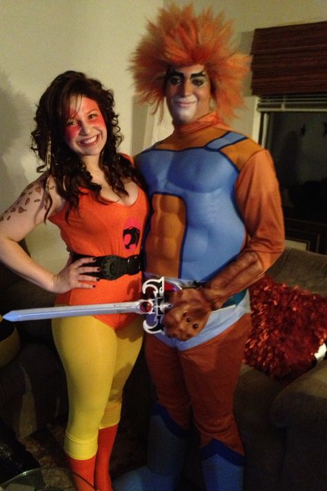 Halloween Couples Costume Idea Thundercats Sully And Boo Costume, Netflix And Chill Costumes, Thundercats Costume, Fairly Odd Parents Costume, Cosmo Und Wanda, Cosmo And Wanda Costume, Stitch Halloween Costume, Cool Couple Halloween Costumes, Africa Fashion Woman