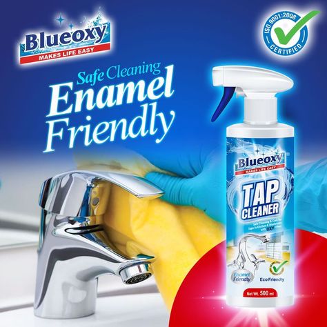 The special formula made specifically to clean all kinds of taps Tap Cleaner, On Leave, Hard Water Stains, Bathroom Taps, Safe Cleaning Products, Soap Scum, Hard Water, Water Stains, Spray Bottle