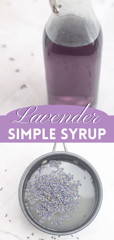 This vibrant Lavender Simple Syrup is easy to make and perfect for desserts, cocktails, and lattes. Violet Cocktails, Bridal Shower Cocktails, Lavender Cocktail, Lavender Recipes, Fall Cocktails Recipes, Birthday Cocktails, Lavender Syrup, Cocktail Syrups, Simple Syrup Recipes