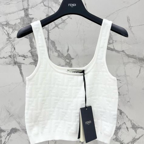 Brand New With Tags! Fendi Top, White Crop Tank, White Crop Top Tank, Tank Crop Top, Crop Tank Top, White Crop, Cropped Tank Top, Crop Tank, Fendi