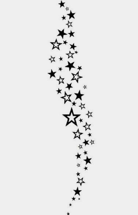 Star Spine Tattoo, Tattoo Sonne, Small Star Tattoos, Tattoos To Cover Scars, Tattoo Filler, Irish Tattoos, Star Tattoo Designs, Star Tattoo