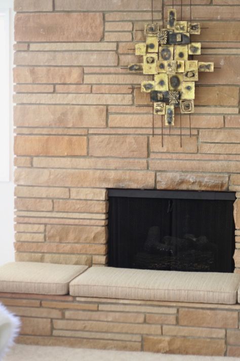 Fireplace Cushions…Yea or Nay? | Suburban Pop Fireplace Hearth Cushion, Hearth Cushion, Fireplace Cushion, Fireplace Seating, Fireplace Hearth, The Fireplace, Redo Furniture, Left And Right, I Saw