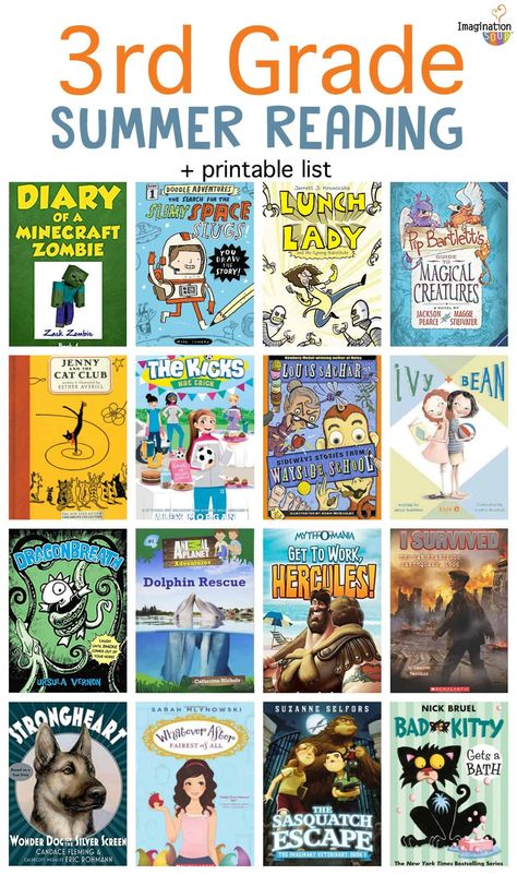 3rd Grade Summer Reading List (Ages 8 - 9) | Imagination Soup 3rd Grade Summer Reading List, Third Grade Books, 3rd Grade Books, Friendship Stories, Kids Summer Reading, Homeschool Books, Third Grade Reading, Read Aloud Books, 3rd Grade Reading