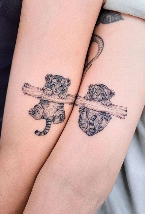 Tiger Tattoos, Cute Animal Tattoos, Cubs Tattoo, 15 Aesthetic, Latest Tattoo Design, Aesthetic Tattoos, Tiger Tattoo Design, Mother Tattoos, Latest Tattoos