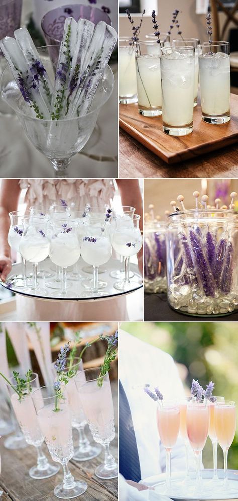 Tafel Decor, Bridal Shower Food, Tea Party Bridal Shower, Rustic Bridal, Bridal Shower Rustic, Wedding Drink, Lavender Wedding, Bridal Shower Favors, Lavender Flowers