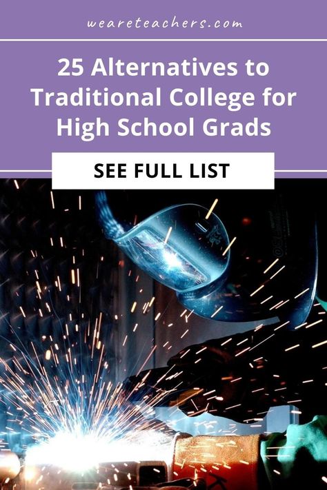 Not every high school graduate needs to head straight to college. These alternatives to college are good choices to consider. Teacher Career, Coding Jobs, Tutoring Business, Technical Schools, We Are Teachers, End Of Year Activities, Classroom Management Tips, Trade School, Free Online Classes