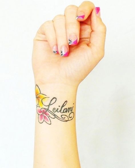 Leilani Tattoo, Believe Wrist Tattoo, Love Wrist Tattoo, Birthdate Tattoo, Wrist Tattoos Words, Meaningful Word Tattoos, Wrist Tattoos Girls, Faith Tattoo On Wrist, Meaningful Wrist Tattoos