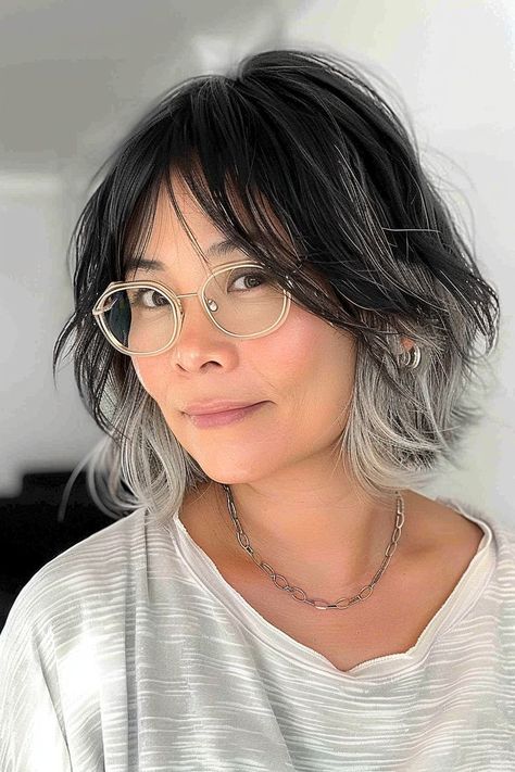 Shaggy Bob Haircut, Hair 101, Shaggy Bob, Choppy Bob, Silver Grey Hair, Edgy Hair, Bob Hair, Soft Waves, Bob Haircuts