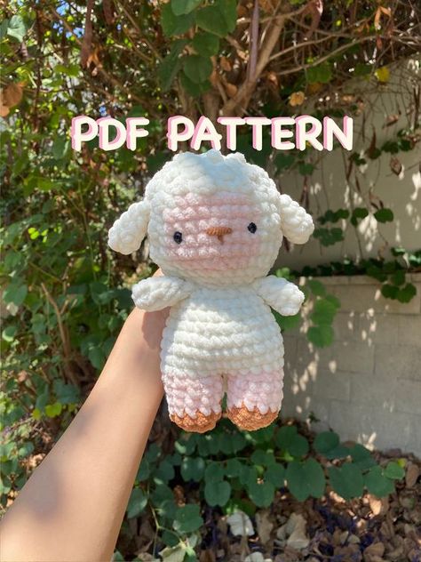 CROCHET PDF PATTERN: Crochet baby lamb Crochet toys patterns free amigurumi #crochettoyspatternsfreeamigurumi #crochet #crochettoy #crochetpattern #crochetpatterns 1.41 Crochet Sheep Plush, Crochet Free Animal Patterns, Crochet Plushie Clothes, Amigurumi Sheep Free Pattern, Lamb Crochet Pattern Free, Sheep Crochet Pattern Free, Crochet Lamb Free Pattern, Sheep Amigurumi Free Pattern, Crochet Plushie Ideas