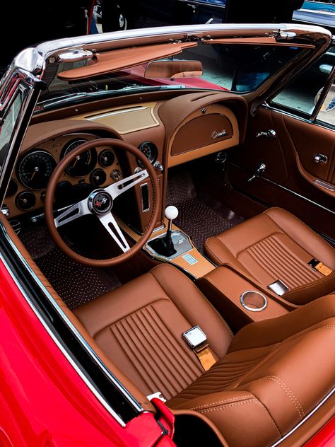 Corvette Stingray Interior, 1971 Corvette Stingray, Chevrolet Corvette C1, 1975 Corvette Stingray, 70s Corvette Stingray, 1974 Corvette Stingray, Corvette C3, 1963 Corvette Stingray Split Window, Car Interior Design