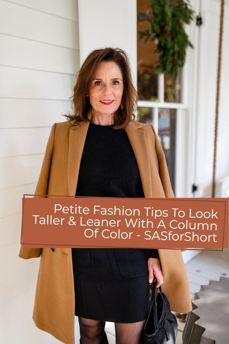 Discover your secret to a chic petite closet! In Beth Ferguson's latest blog post, she shares the importance of columns of color in achieving a taller, slimmer look. With easy-to-follow petite fashion tips, you'll be dressing in style in no time! Follow Beth for more petite fashion styling tips and suggestions for women over 50. Column Of Color Outfit, Beth Ferguson, Outfit Petite Women, Column Dressing, Petite Outfits Summer, Petite Women Outfits, Petite Fashion Over 50, Resort Wear Fashion, Petite Dressing