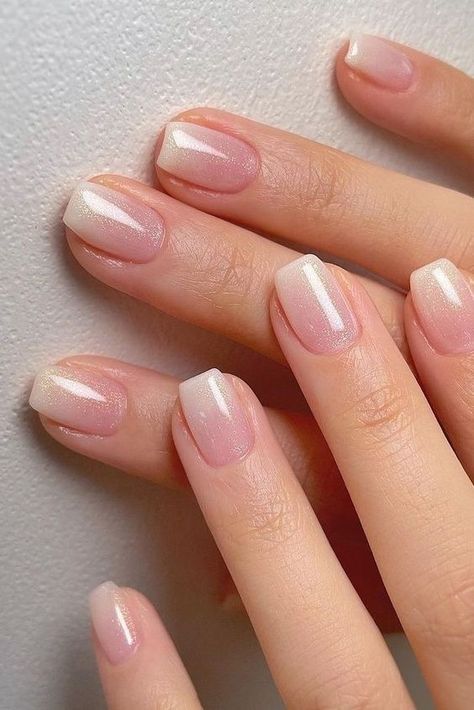 19 Natural Winter Nail Ideas for 2023-2024 - thepinkgoose.com Ombre Nail Colors, Orange Ombre Nails, Ombre Gel Nails, Red Ombre Nails, Faded Nails, Unghie Sfumate, Ombre Manicure, Pink Ombre Nails, Indigo Nails