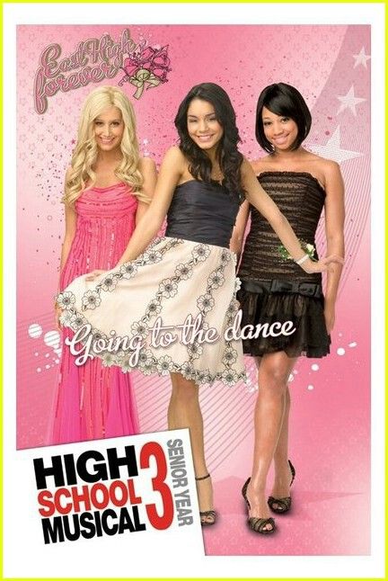 Ashley Tisdale (Sharpay Evans) Vanessa Hudgens (Gabriella Montez) & Monique Coleman (Taylor McKessie) Taylor Mckessie, Gabriella High School Musical, High School Musical Quotes, Wall In Living Room, Gabriella Montez, Zac Efron And Vanessa, Sharpay Evans, Monique Coleman, High School Musical Cast