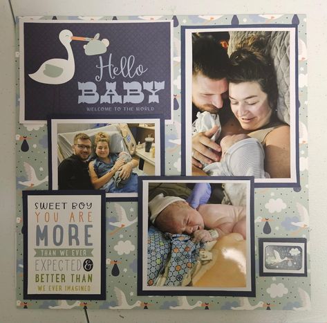 Birth Scrapbook Layouts, Birth Scrapbook Ideas, Baby Scrap Booking Idea, Scrapbook Ideas Baby Girl, Newborn Scrapbook Layouts, Baby Shower Scrapbook Layouts, Scrapbook Ideas Baby First Year, Baby Scrapbook Page Ideas, Pregnancy Scrapbook Pages