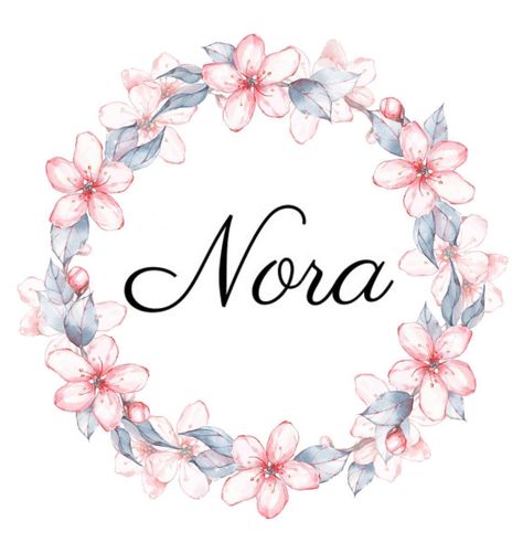 Girls name in floral wreath : NORA Nora/Norah, Nore-rah (Irish) light Norah Name, Nora Name Art, Nora Tattoo Name, Nora Name, Game Wallpaper Iphone, Tattoos With Kids Names, Ancient Egypt Art, Baby Names And Meanings, Name Wallpaper