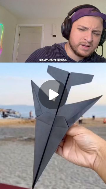 VORTEX on Instagram: "How to make the fastest paper airplane" How To Make A Jet Paper Airplane, How To Make Airplane, Paper Crafts Airplane, Paper Aeroplanes For Kids, How To Make A Paper Airplane, Airplane Paper Craft, Paper Airplanes How To Make, Fastest Paper Airplane, Airplane Paper