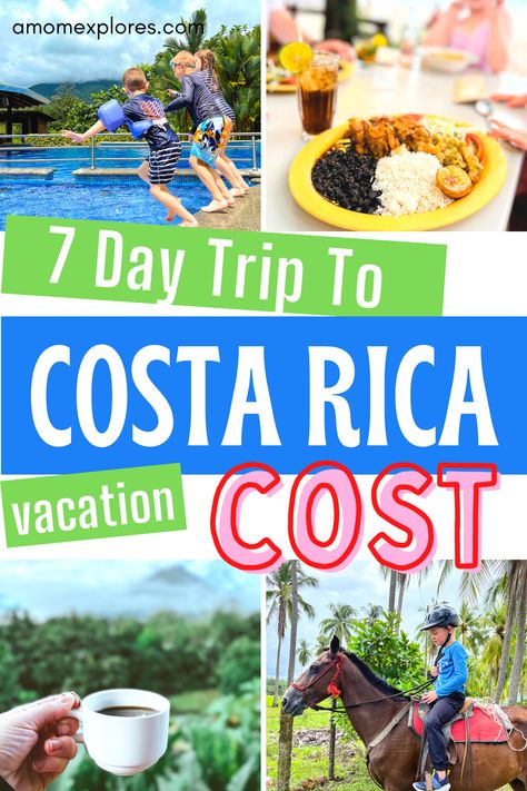 Costa Rica Family Vacation Cost: How Much Does a 7 Day Trip Cost? — A Mom Explores |  Family Travel Tips, Destination Guides with Kids, Family Vacation Ideas, and more! Travel To Costa Rica, Cost Rica, Costa Rica With Kids, Costa Rica Travel Guide, Costa Rica Resorts, Family Vacation Ideas, San Jose Costa Rica, Family Vacation Spots, Visit Costa Rica