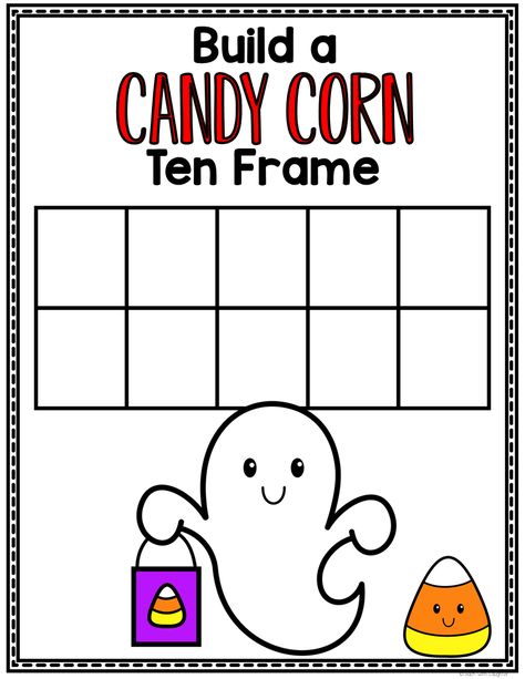 FREE Halloween ten and twenty frame mats. Add candy corns for lotsof October counting. The free mats and in the product preview. Candy Corn Counting, Ten Frame Addition, Frame Addition, Intervention Specialist, Halloween Resources, Halloween Math, Make 10, Kindergarten Teaching, Ten Frames