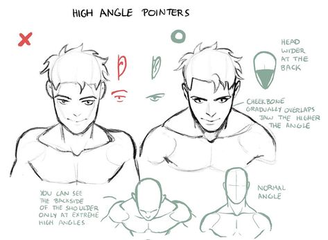 Male shoulder Head Tilted Down Reference Drawing, Head Tilted Down Looking Up Reference, Face Tilted Down Reference, Head Tilt Down Reference, Head Tilt Reference Drawing, High Angle Face Reference, Head Tilting Down Reference, Head Tilted Up Reference Drawing, Head Tilted Down