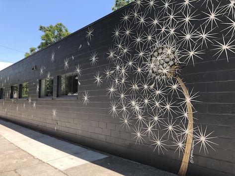 Your Guide to Outdoor Murals in the Greater Sacramento Area Cool Murals Exterior, Outdoor House Mural, Murals On Buildings, Concrete Wall Mural Outside, Simple Outdoor Mural Ideas, Murals On Houses Exterior, Exterior Murals Building, Retaining Wall Mural, Outdoor Garden Mural