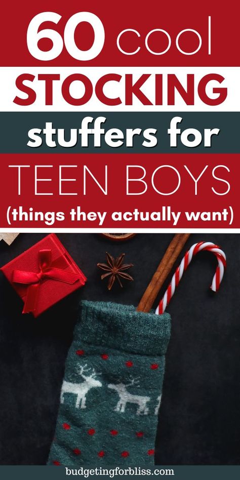 Looking for the perfect stocking stuffer ideas for a teen boy? Find 60 fun and cool stocking stuffers for teenage boys. From tech gadgets to mini games and favorite snacks, these small gifts are perfect for filling his stocking. Whether he loves sports, gaming, or the latest gadgets, these stocking stuffers are sure to bring a smile to his face on Christmas morning. Cool Stocking Stuffers, Sports Stocking Stuffers, Teenager Boys, Stocking Stuffers For Boys, Stocking Stuffers For Teens, Teen Christmas Gifts, Stocking Stuffer Ideas, Mini Stockings, Small Christmas Gifts