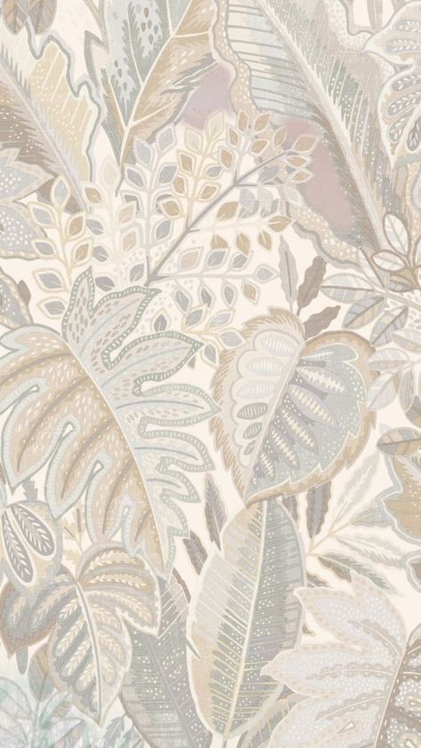 #yourwallpaper Magnolia Wallpaper, Transitional Wallpaper, Arte Nerd, Banana Leaf Wallpaper, Tropical Background, Art Deco Wallpaper, Tropical Wallpaper, Beige Wallpaper, Brick Wallpaper