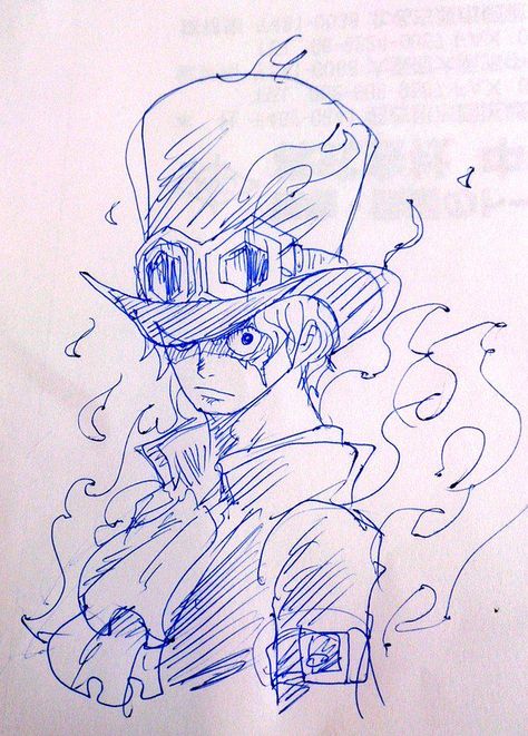 Sabo Drawing, Sabo One Piece, One Piece Tattoos, Anime Drawing Books, One Piece Drawing, Sketch Inspiration, Manga Anime One Piece, One Piece Luffy, Character Design Animation