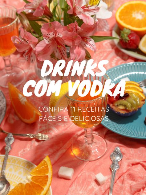 Buscando por opções de drinks com vodka que sejam fáceis de fazer e deliciosas? Confira 11 receitas para receber amigos e família. #drink #vodka #receita #coquetel Drink Com Vodka, Drinks Com Vodka, Drinks Vodka, Drink Vodka, Gin Drinks, Sugary Food, Vodka Drinks, Vegetable Protein, Happy Hours