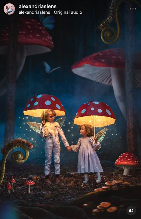 Photographer Backdrop, Giant Mushroom, Fairy Photoshoot, Alice In Wonderland Aesthetic, We Are Grateful, Mushroom Fairy, Feels Like Home, Fairy Friends, Christmas Parade