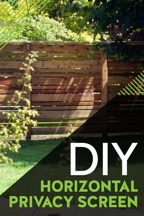 Need more privacy in your outdoor space? This horizontal screen is the perfect solution. Download the FREE project plans to build your own and watch the how-to video at the link in our bio! Privacy Fence Designs, Backyard Privacy, Backyard Diy Projects, Backyard Fences, Backyard Makeover, Project Plans, Backyard Projects, Fence Design, Backyard Patio Designs