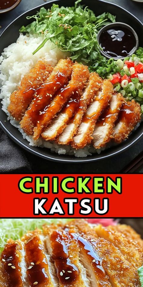 🍛 Craving a delicious, crispy, and tender Chicken Katsu? This Japanese-inspired dish is the perfect comfort food—golden-fried chicken breast coated in panko breadcrumbs for extra crunch, served with a tangy, homemade katsu sauce and a side of rice. 🥢 👉 Try it now and bring Japanese flavors to your kitchen! Follow the recipe, save this Pin for later, and enjoy a restaurant-quality meal at home. ✨ #ChickenKatsu #JapaneseFood #EasyDinner #CrispyChicken #AsianCuisine #DinnerIdeas 🍲 Japanese Katsu Chicken, Katsu Chicken Sauce, Chicken Soo Guy Recipe, Easy Chicken Katsu Recipe, Chicken Katsu Air Fryer, Chicken Breast Asian Recipes, Katsu Chicken Recipe, Japanese Chicken Recipes, Easy Chicken Katsu