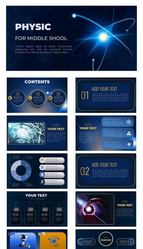 Physics Presentation Powerpoint Template Blue#pikbest##PowerPoint Physics Ppt Template, Physics Presentation Design, Physics Powerpoint Template, Physics Background Powerpoint, Physics Presentation, Science Powerpoint Templates, Science Presentation, Science Powerpoint, Canva Presentation