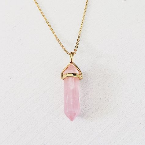 Anting Manik, Quartz Crystal Jewelry, Glow Jewelry, Rose Gold Quartz, Quartz Crystal Necklace, Rose Quartz Necklace, Anthropologie Jewelry, Rose Quartz Crystal, Fantasy Jewelry