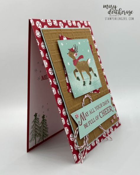 Stampin’ Up! Reindeer Fun Full of Cheer Christmas Card for the Happy Inkin’ Thursday Blog Hop Stampin Up Jingle All The Way, Reindeer Days Memories And More, Stampin Up Reindeer Days Dsp, Stampin Up Reindeer Fun Christmas Cards, Su Reindeer Fun Cards, Reindeer Fun Stampin Up Cards 2024, Su Christmas Cards 2024, Stampin Up Reindeer Fun Cards, Stampin Up Reindeer Days