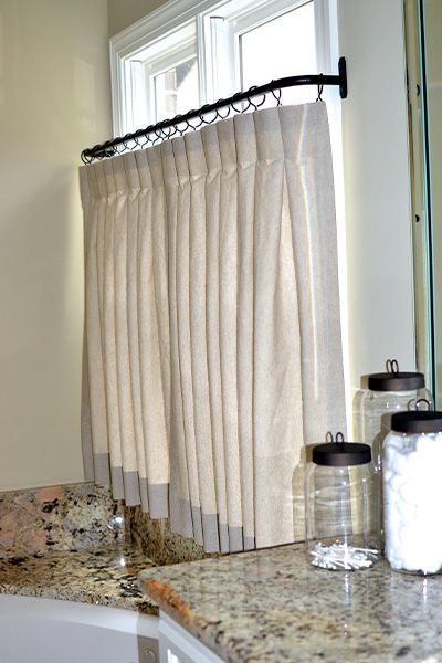 Pinch Pleat Cafe Curtains, Farmhouse Window Treatments, Curtains For Bathroom, Burlap Curtains, Drop Cloth Curtains, Tuscan Kitchen, Rustic Curtains, Custom Drapes, Cafe Curtains