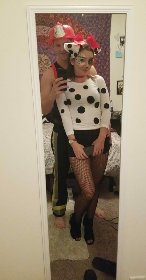 Dalmation Makeup Women, Dalmatian Costume Women's, Dalmation Costume Women, Dalmatian Makeup Women, Dalmation Makeup, Dalmatian Makeup, Dalmation Costume, Halloween Couples, Painting Halloween