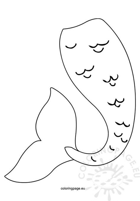 Mermaid Tail Template, Bubble Guppies Coloring Pages, Ariel Coloring Pages, Water Birthday, Castle Coloring Page, Ice Cream Coloring Pages, Large Mermaid, Free Printable Banner, Flag Coloring Pages