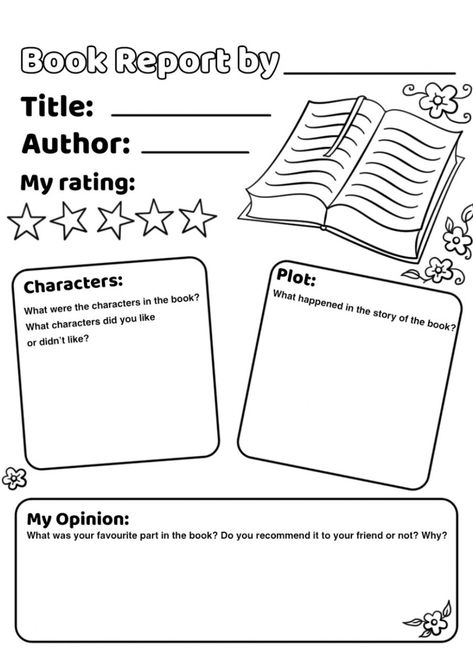 Book Report Worksheet, Grade Book Template, 3rd Grade Books, Handmade Gift Boxes, Worksheets For Grade 3, Reading Month, Report Card Template, Library Skills, Easy Books