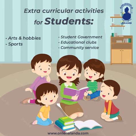 Nalanda educational institute has all these extra curricular activities in their educational curriculum to maintain balance between studies and sports. . . . #Nalanda #onlenalanda #nalandaeducationinstitute #sm4dm #education #topnotcheducation #learning #children #studies #smartkids #smart #kids #brightfuture Curricular Activities, Student Government, Art Hobbies, Extra Curricular Activities, Extra Curricular, Community Service, Smart Kids, Bright Future, Student Activities