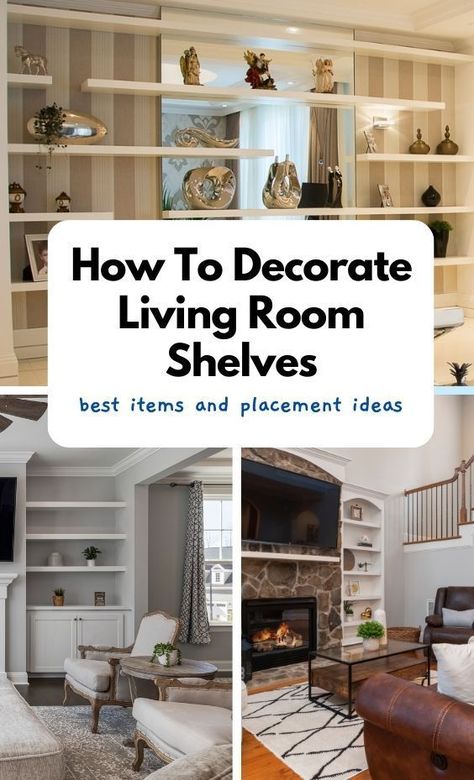 Learn how to choose the best materials, arrange your shelves in a visually appealing way, and incorporate decorative items that bring your design to life. Get ready to give your living room the show-stopping look you've always wanted! Arranging Floating Shelves On Wall, Decorate Living Room Shelves, Decorating Living Room Shelves, Built In Cubby, Long Wall Shelves, How To Decorate Living Room, Large Wall Shelves, Large Wall Decor Living Room, Decorate Living Room