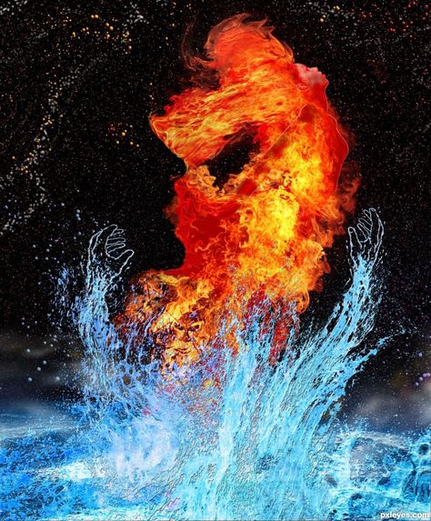 Fire & Ice.. How To Make Lava, Fire Vs Water, Erta Ale, Ice Aesthetic, Daughter Of Poseidon, Fire And Water, Water Aesthetic, Fire Image, Fire Tattoo