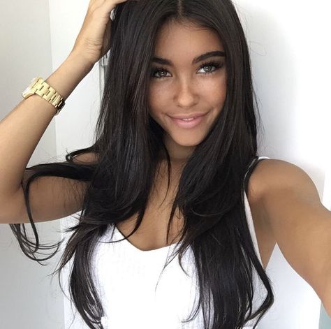 Gina Lorena, Easy Hair Up, Madison Beer Hair, Celebrity Short Hair, Indian Remy Human Hair, Dark Brunette Hair, Long Hair Wigs, Vlasové Trendy, Long Dark Hair