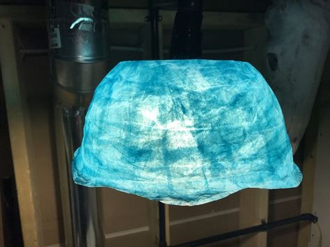 Paper Mache Lamp Shade Paper Mache Lamp Shade, Papier Mache Lamp, Lanterns At Night, Paper Mache Ideas, Paper Mache Lamp, Lamp Shade Diy, Old Lamp Shades, Shabby Chic Lamp Shades, Antique Lamp Shades